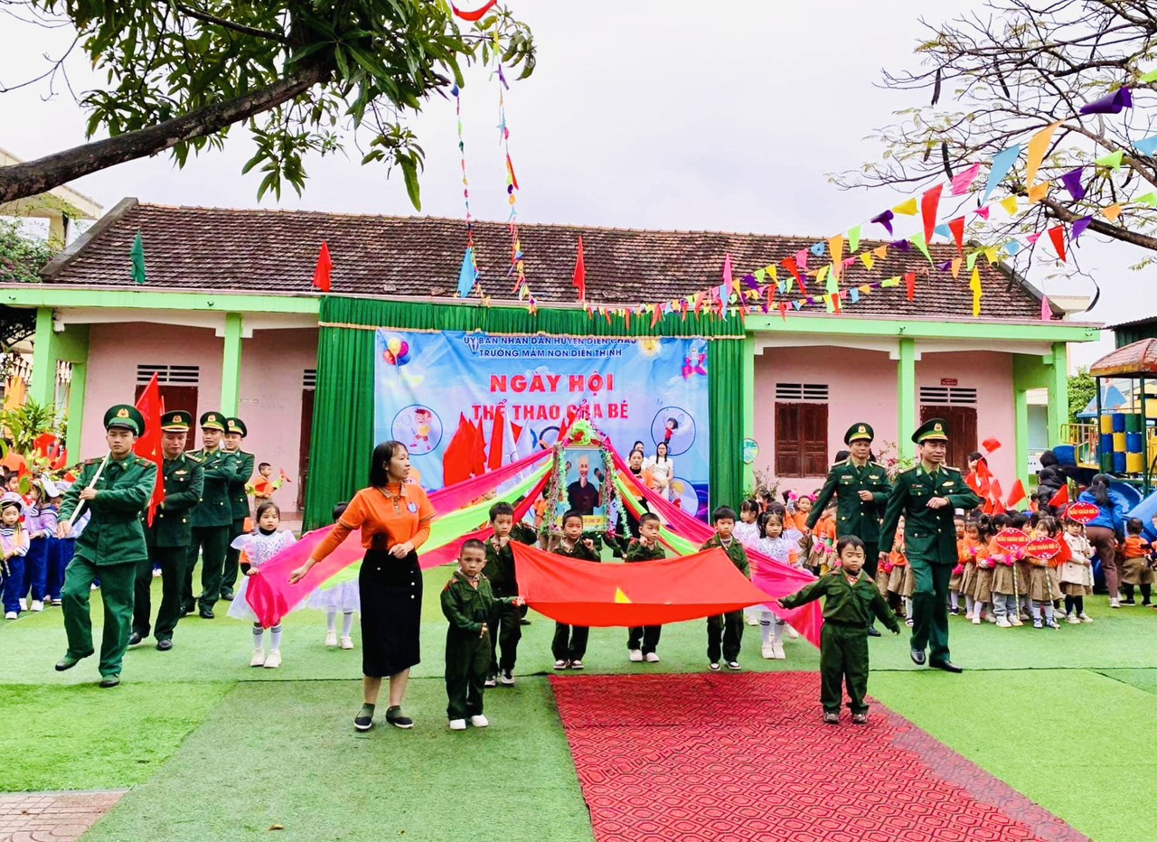 Trường MN Diễn Thịnh: Ngày hội thể thao của trẻ